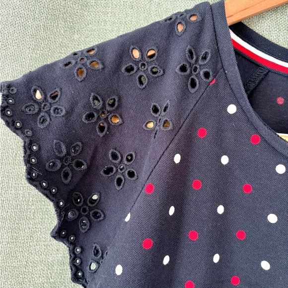 Tommy Hilfiger Mavy Blue Polka Dot Dress size M - Picture 4 of 5